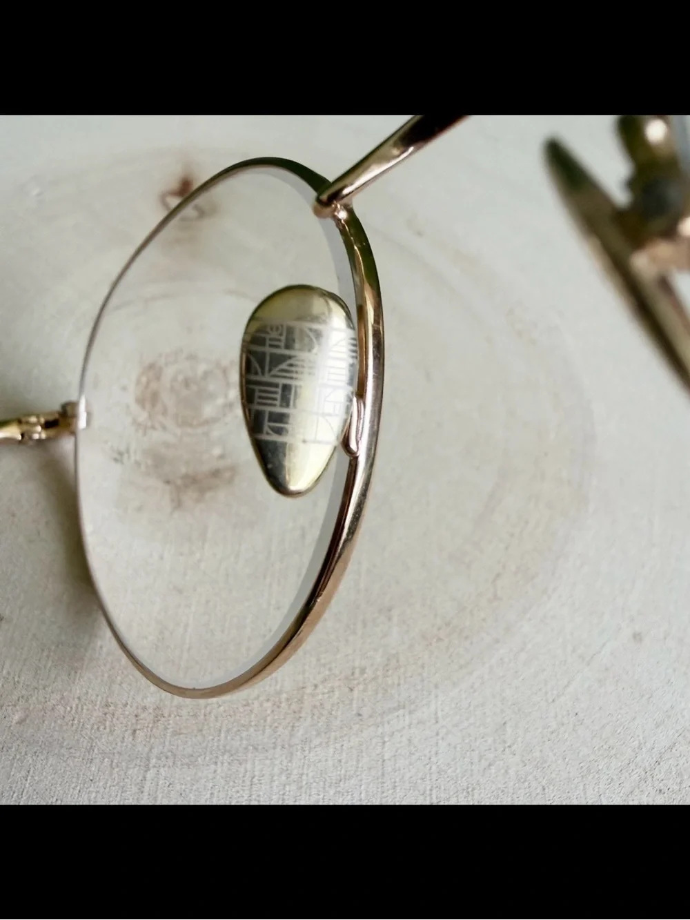 AHLEM Monge Eyeglasses Frame Champagne Gold 22k Electroplated Handmade France